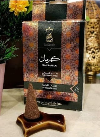 بخور هرمي الشكل من انسام - 10 قمع داخل كل عبوة (كهرمان)