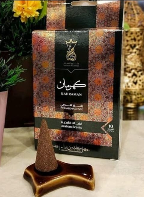 بخور هرمي الشكل من انسام - 10 قمع داخل كل عبوة (كهرمان)