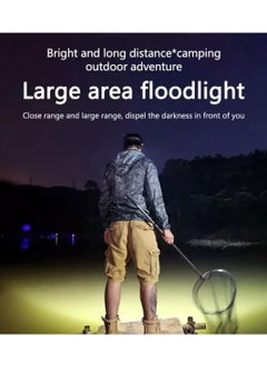 Scrolls Rechargeable LED Headlamp, 5 LEDs COB Headlight, 800mAh Lithium Battery, 4 Modes USB Charging Hands-Free Flashlight for Camping Running Fishing with USB Cable Included  - Image 4