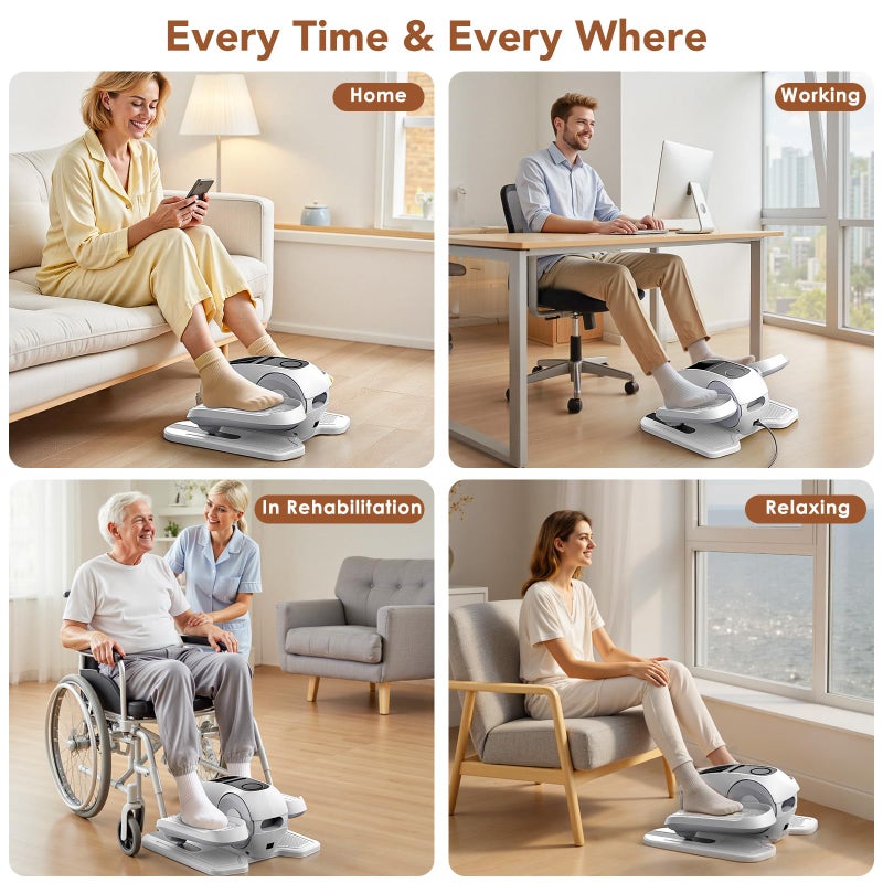 STYNGT Under Desk Elliptical Exercise Machine, Mini Elliptical Leg Exerciser As Seen on TV, Electric Pedal Exerciser While Sitting for Seniors Adults, Elliptical Training Machine for Valentines Day Gifts - Image 4