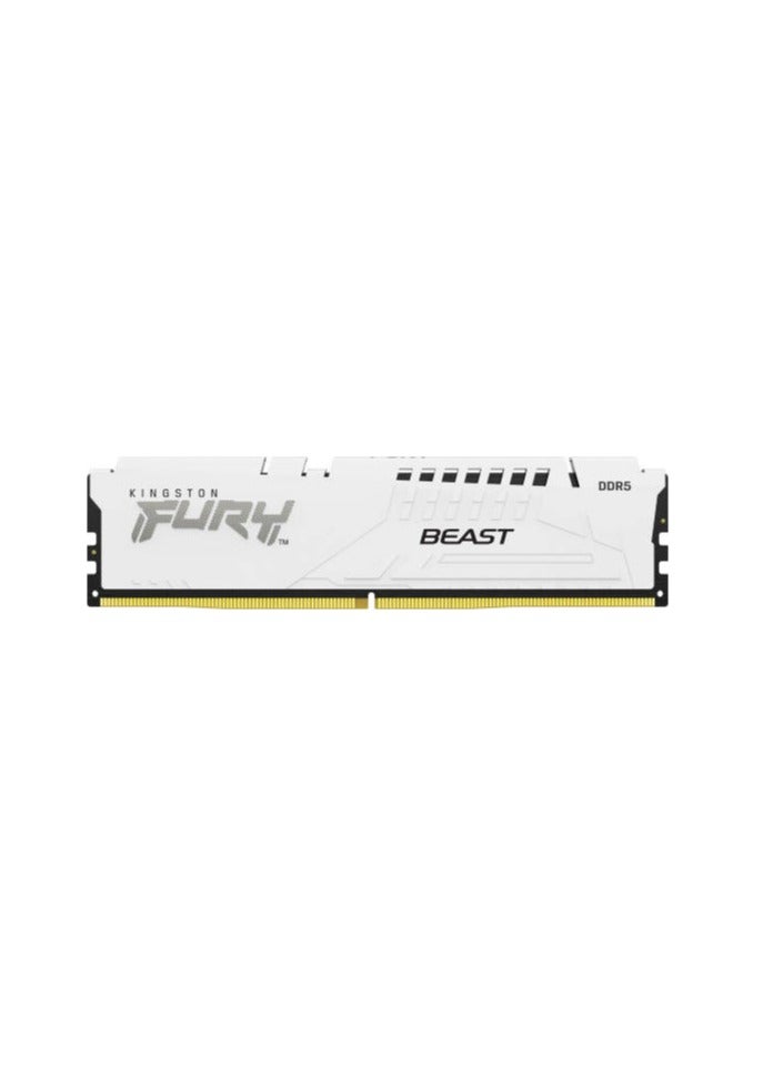 Kingston Fury Beast 32GB (16GB x2) DDR5 Desktop Memory, 6000MT/s Speed, CL30 CAS Latency, 1.4 Voltage, 288-Pin, Intel XMP 3.0 / AMD EXPO, White | KF560C30BWEK2-32 - Image 2