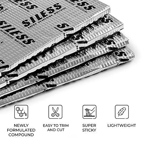 Siless 80 mil (2mm) 18 sqft (1.7 sqm) Car Sound Deadening mat - Butyl Automotive Sound Deadener - Noise Insulation and Vibration Dampening Material (18 sqft) - Image 4