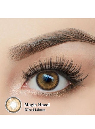 Magic Hazel Yearly Colored Unisex Cosmetic Contact Lenses, Enlargement Collection With case - view 2