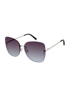 Women'S Metal Butterfly Square Sunglasses, Silver, 62 Mm