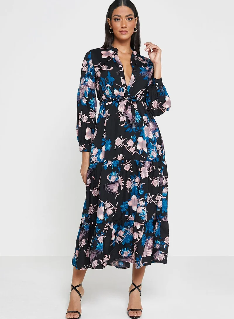 ELLA Front Open Tiered Dress