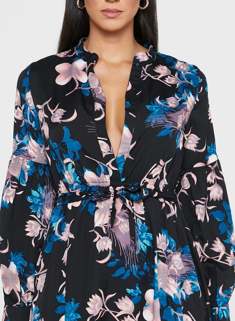 ELLA Front Open Tiered Dress