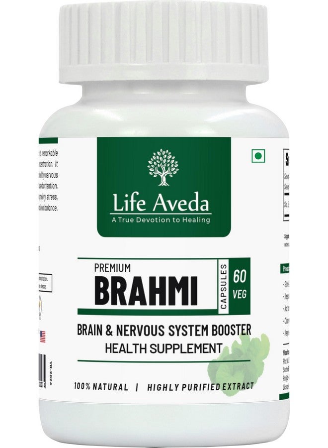 Life Aveda مكمل صحة لايف أفيدا برهامي، 100% طبيعي، معزز للدماغ والجهاز العصبي - 60 كبسولة نباتية (عبوة من 1) - Image 1