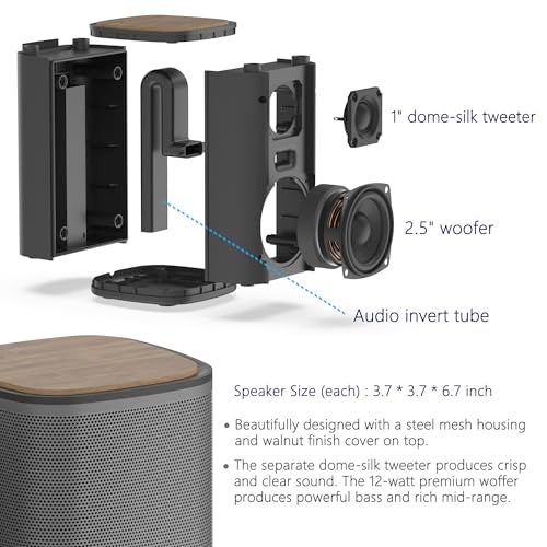 KEiiD Bluetooth Computer Speakers with Wireless Touch Control Pod for PC Laptop/Desktop Wireless Stereo Gaming Speakers, 4 EQ Modes, Aesthetic Style, 2024 New Model - Image 2