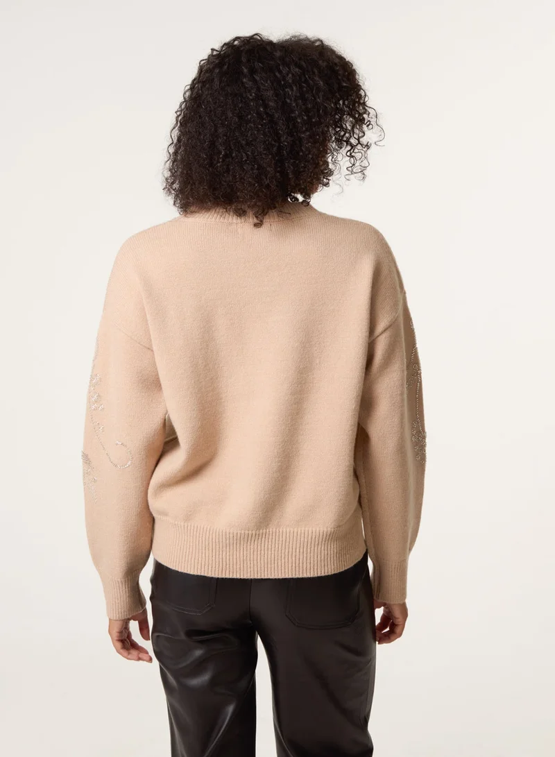 Blue Vanilla Sparkling Sequins Jumper