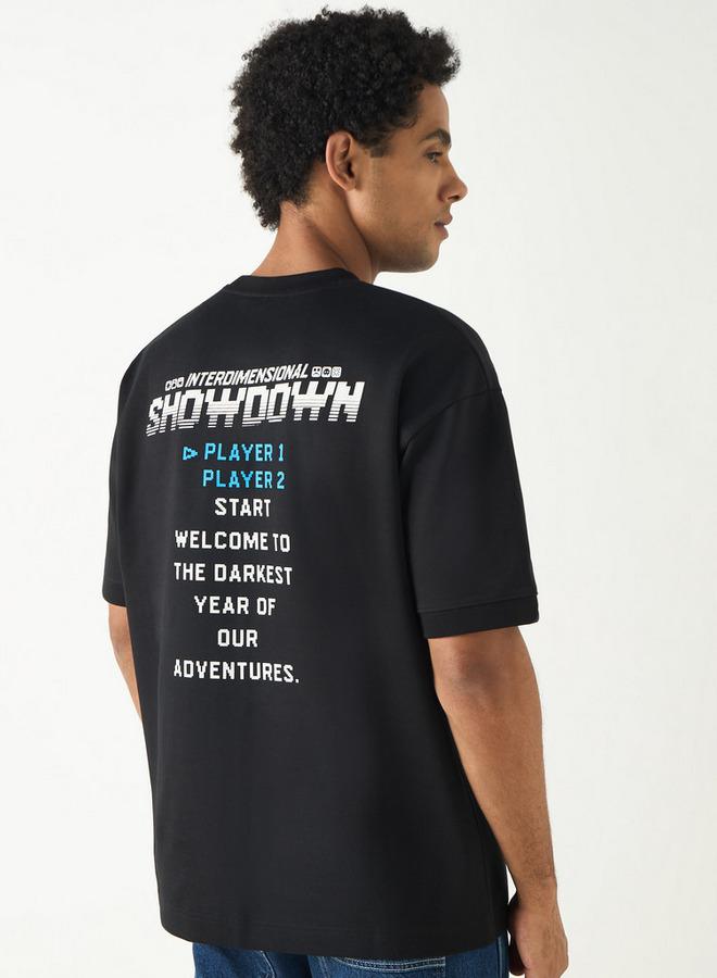 SP Characters Rick and Morty Print Crew Neck T-shirt with Short Sleeves - Image 1