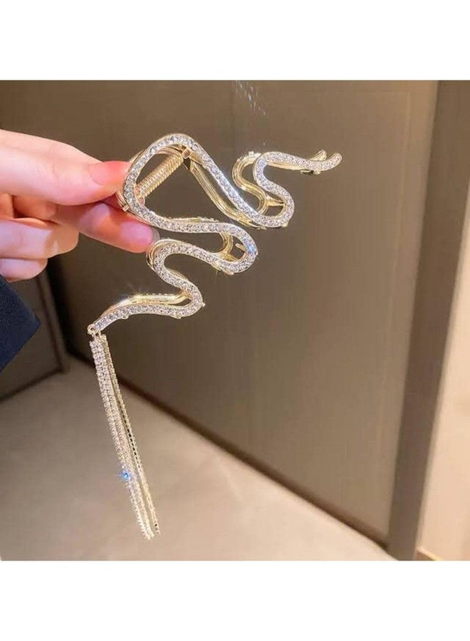 DN Creation مجموعة من مشابك الشعر من دي إن كرييشن، قطعة واحدة بتصميم متعرج مرصعة باللؤلؤ وأحجار الراين، مشبك شعر على شكل فك، إكسسوارات شعر لحفلات الزفاف للنساء والفتيات - Image 1