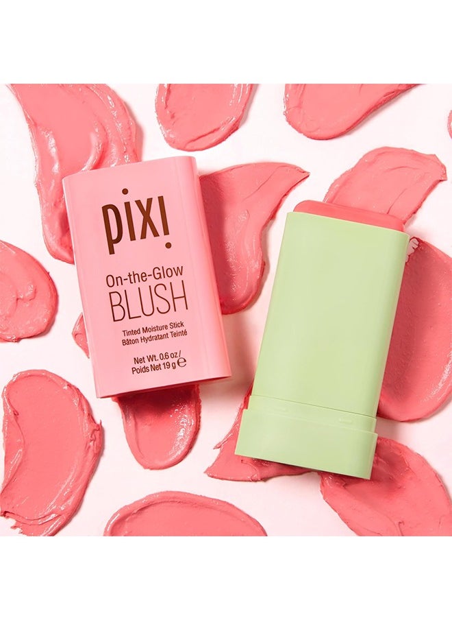 pixi beauty - On-the-Glow Blush, Tinted Moisture Stick Baton Hydrating Tinted, Moisture Blush Stick with Ginseng, Aloe Vera & Fruit Extracts, for Cheeks & Lips, 19g / 0.6oz (Fleur) - Image 1