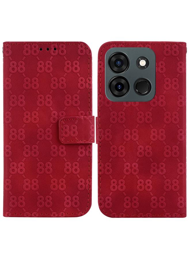 زبون جراب لهاتف Infinix Smart 7 الهند / Smart 7 Plus جراب هاتف جلدي مزدوج منقوش على شكل 8 - Image 1