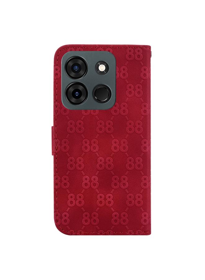 زبون جراب لهاتف Infinix Smart 7 الهند / Smart 7 Plus جراب هاتف جلدي مزدوج منقوش على شكل 8 - Image 3