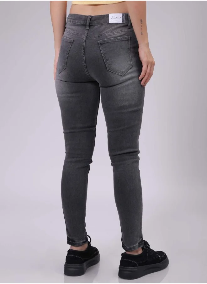 Freehand Women Skinny Fit Solid Mid-Rise Jeans