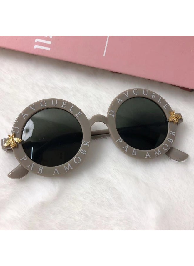Generic - New Fashion Round Glasses Children Sunglasses Classic Cute Girls Kids Sun Glasses UV400 Protection Eyewear Baby De Sol Gafas-Lenses Color:C3-Frame Color:As shown in the figu - Image 1