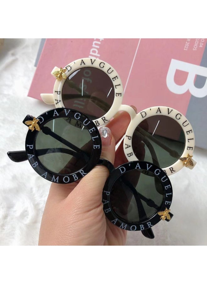 Generic - New Fashion Round Glasses Children Sunglasses Classic Cute Girls Kids Sun Glasses UV400 Protection Eyewear Baby De Sol Gafas-Lenses Color:C3-Frame Color:As shown in the figu - Image 1