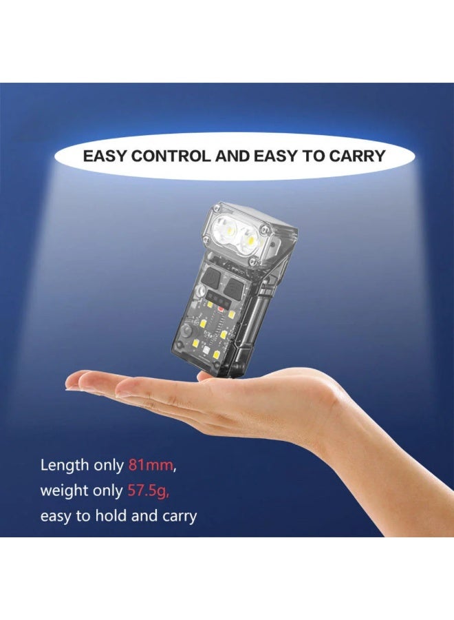 إيجيل مصباح يدوي صغير محمول بتقنية COB LED - 3 مصادر إضاءة، 5 أوضاع، قابل لإعادة الشحن عبر منفذ Type-C، مصباح رأس للعمل والتخييم - Image 5