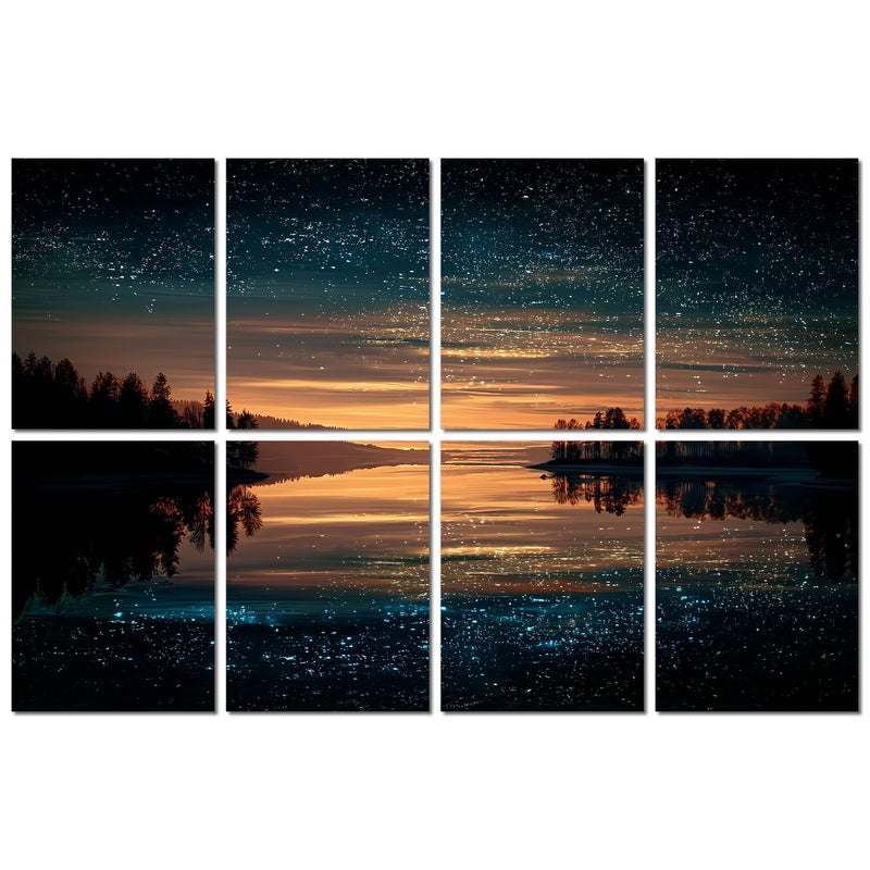 FurnoFlex Art Acoustic Panels Tiles Decorative Room Sound Proof Foam Absorbing Panels Noise Dampening Canceling Reducing Blocker for WallsStarry Lake - Image 2