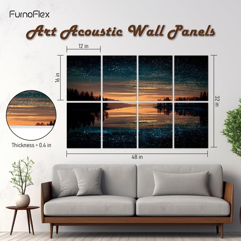 FurnoFlexArt Acoustic Panels - Starry Lake Design for Sound Proofing - Image 3