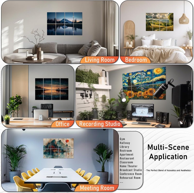 FurnoFlexArt Acoustic Panels - Starry Lake Design for Sound Proofing - Image 5