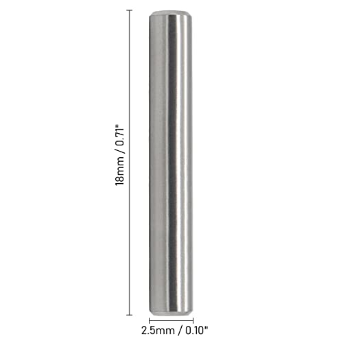 FOCMKEAS 20 PCS Dowel Pins 2.5 mm Dia. x 18 mm/0.71" Length 304 Stainless Steel Shelf Support Pegs Pin Metal Rod Fasten Elements Used On Location - Image 3