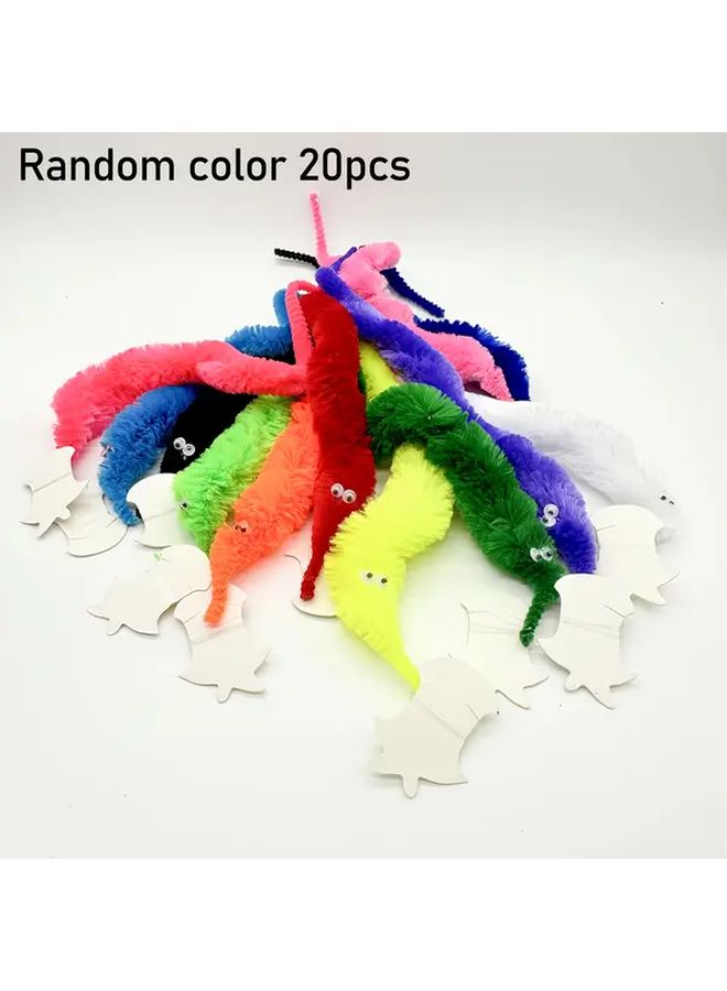 20pcs Magic Beetle Toys 20 Random Colors Vibrant Wigglers for Parties Gifts - Image 1