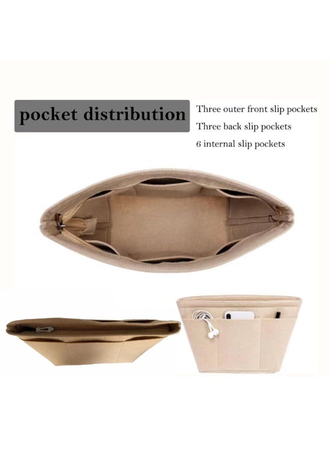 Purse Organizer Insert, Tote bag Organizer insert,Felt Bag Organizer With 12 Pockets, Compatible With Tote,Handbags (Beige/Medium) - Image 5