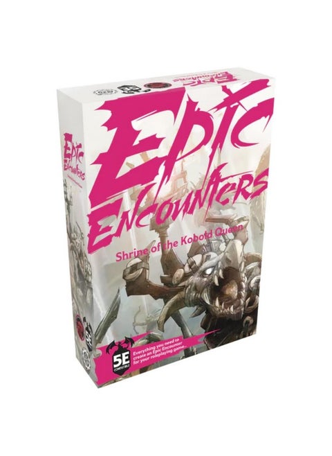 Epic Encounters: Shrine Of The Kobold Queen Rpg Fantasy Roleplaying Tabletop Game With 20 Miniatures Doublesided Game Mat & Game Master Adventure Book With Monster Stats 5E Compatible
