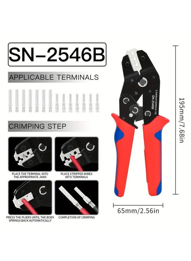 أداة كبس موصل MC4 للألواح الشمسية SN 2546B أحمر أزرق فولاذ الكربون لـ 2 5 4 6 مم² AWG 14 10 توصيل البطارية - Image 4