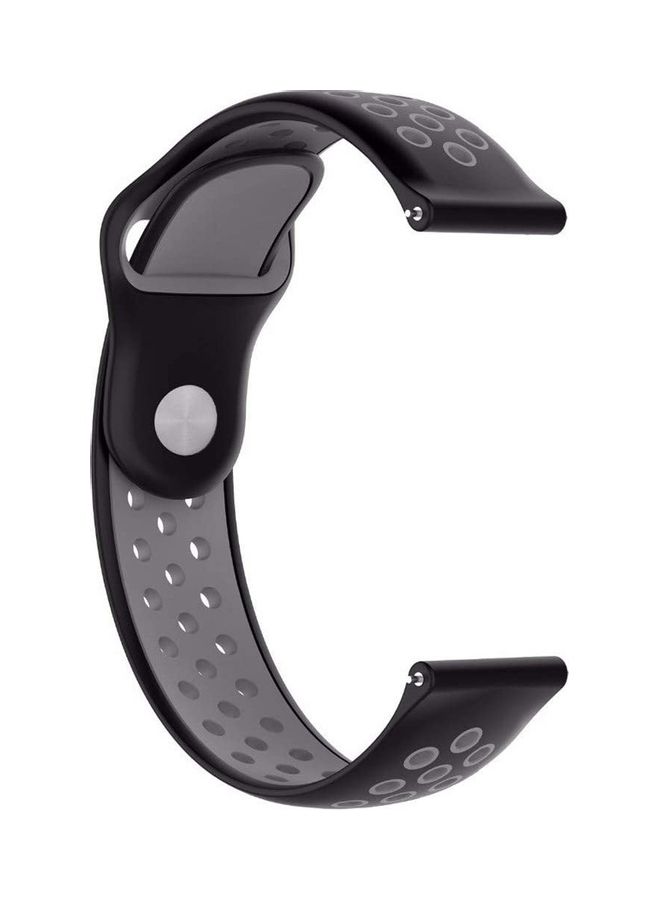 HuHa Replacement Watchband For Samsung Galaxy Active/Active 2 40/44mm - 20mm Black/Grey - Image 2