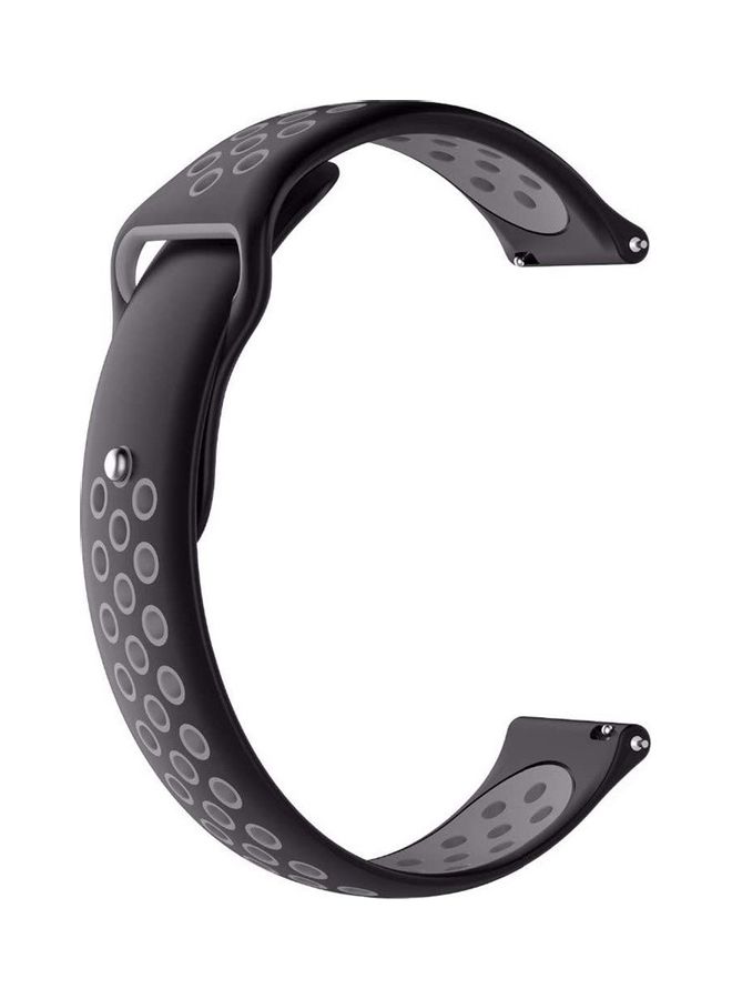 HuHa Replacement Watchband For Samsung Galaxy Active/Active 2 40/44mm - 20mm Black/Grey - Image 1