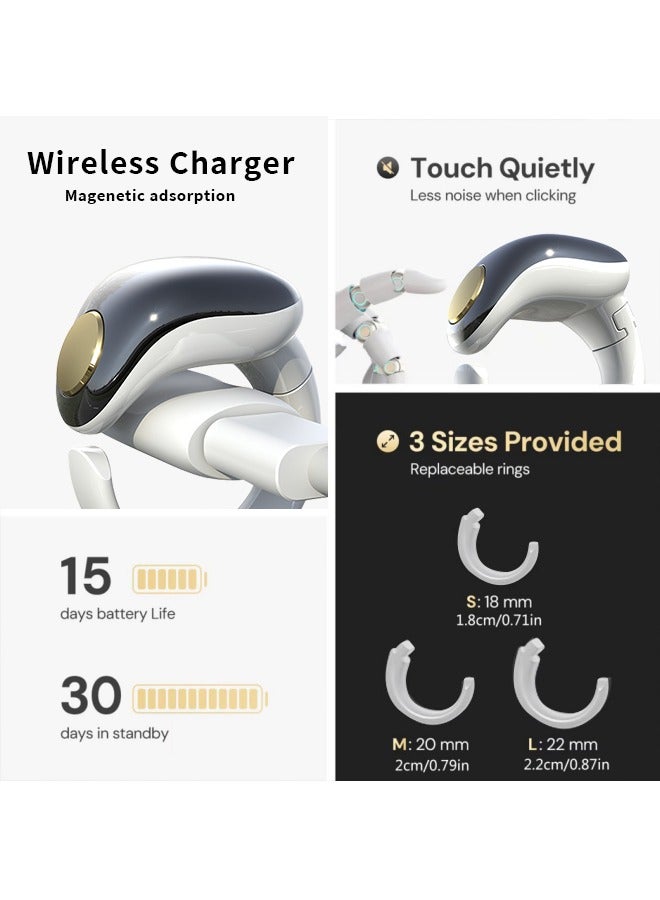 Captaintech Tasbih Zikr Smart Praise Ring, Adjustable Finger Counter, 5 Sizes (16/18/20/22/24 mm), APP Supported Digital Counter Prayer Reminder Ring, Waterproof 4-Digit Muslim Finger Counter Zikr Ring (Black + - Image 5