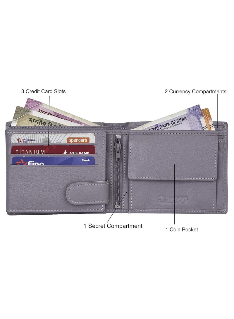URBANFOREST URBAN FOREST Oliver Light Grey Leather Wallet for Men - Image 3