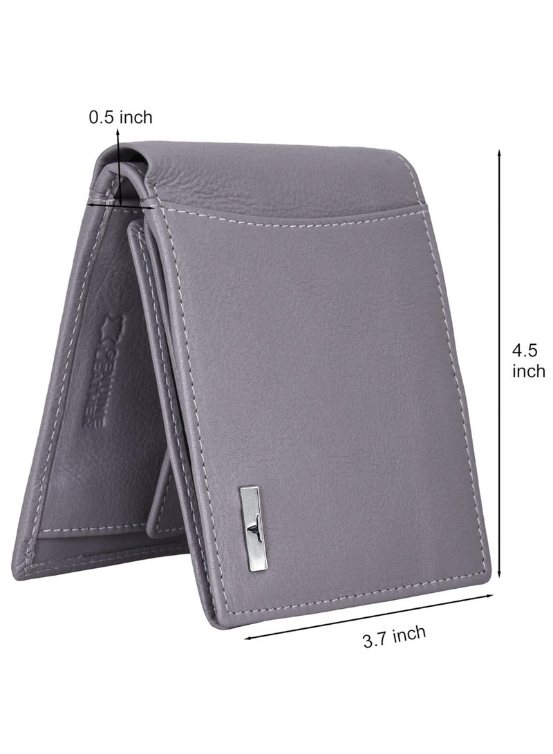 URBANFOREST URBAN FOREST Oliver Light Grey Leather Wallet for Men - Image 2