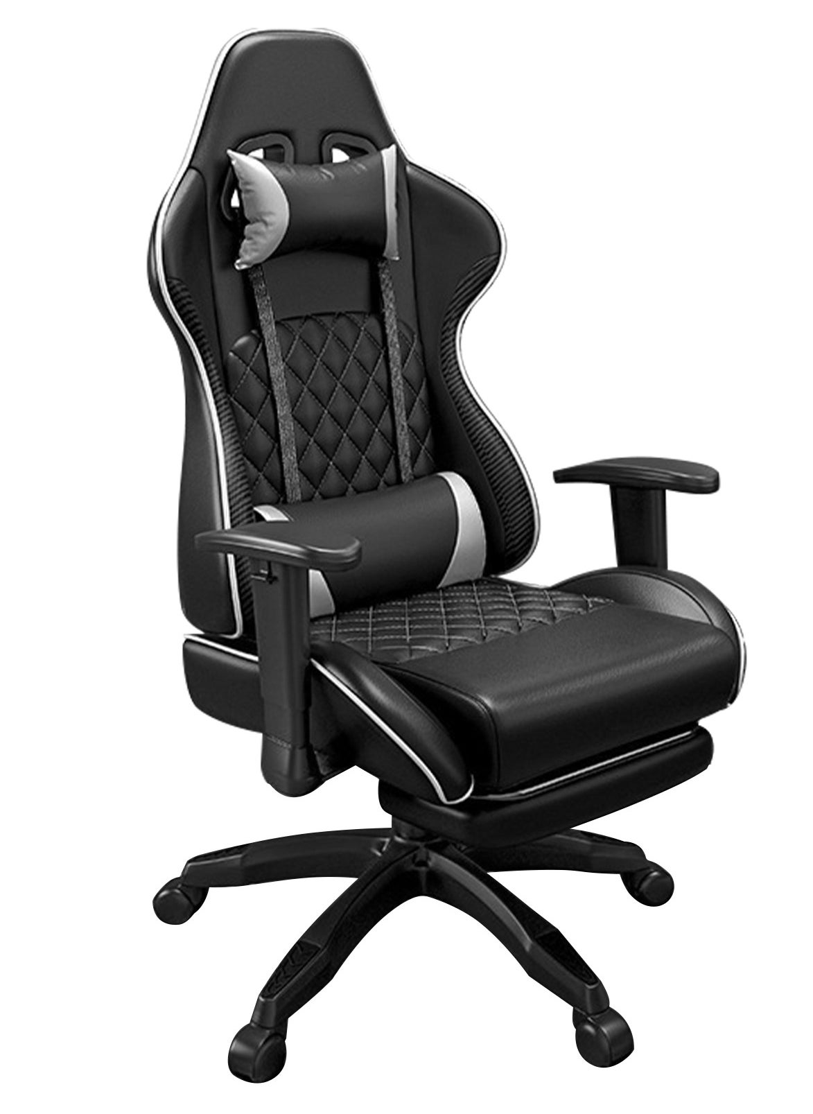 Chulovs Gaming Chair Office Chair With Footrest Racing Ergonomic Chair Leather Reclining Video Game Chair Adjustable Armrest High Back Gamer Chair With Headrest And Lumbar Support 