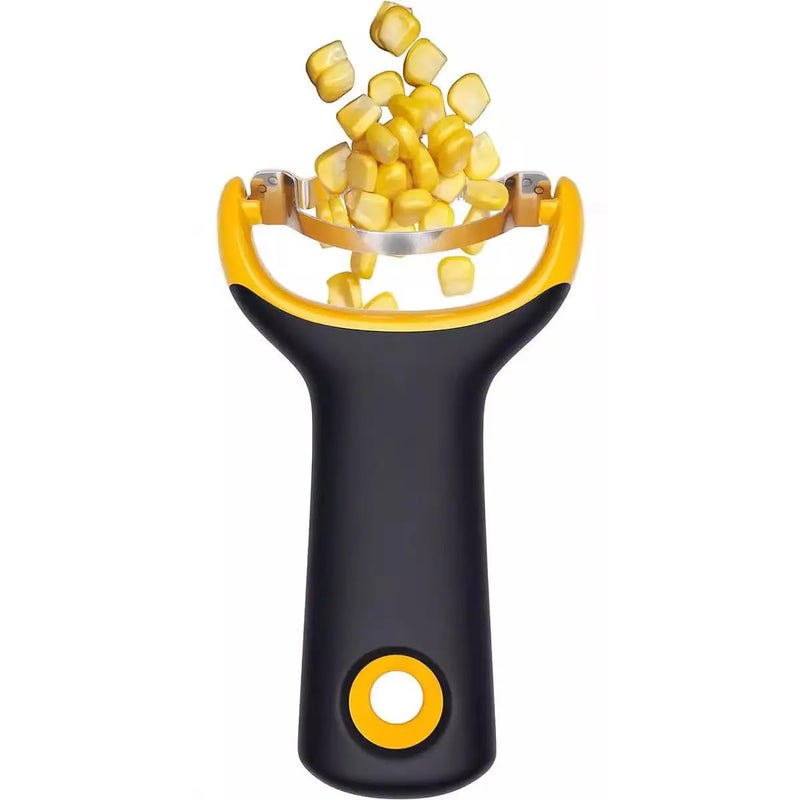 MEENIRA Corn Cutter Corn Stripper Corn Peeler Plastic Corn Seed Remover Cob Corn Cutter Easy Use for Home and Kitchen Multicolor 1 Pieces - Image 1