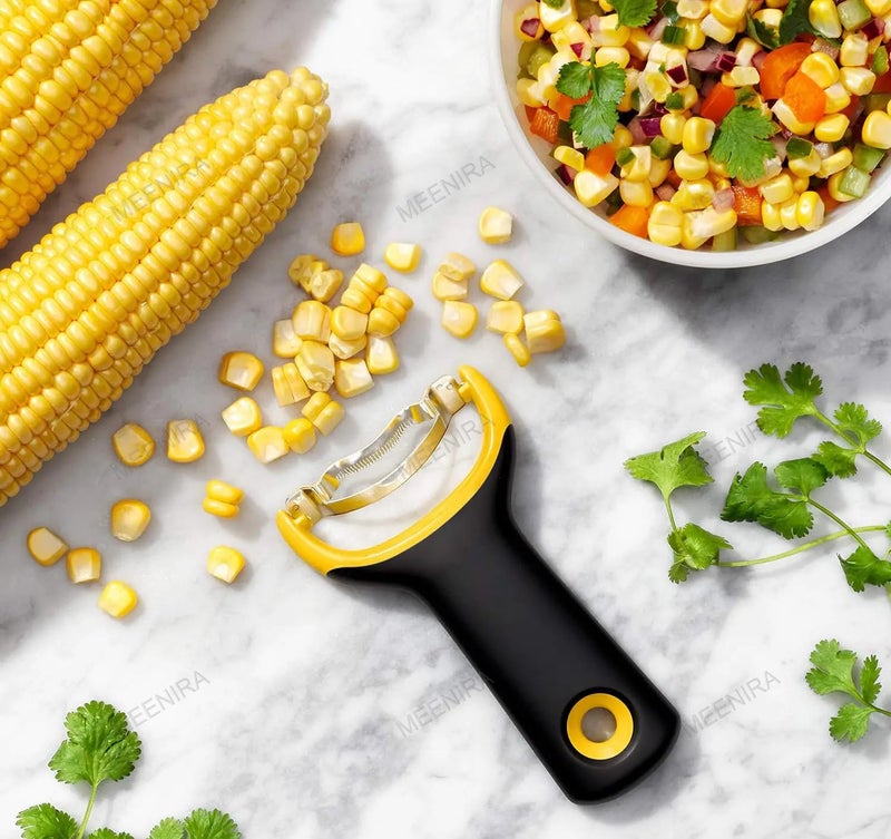 MEENIRA Corn Cutter Corn Stripper Corn Peeler Plastic Corn Seed Remover Cob Corn Cutter Easy Use for Home and Kitchen Multicolor 1 Pieces - Image 3