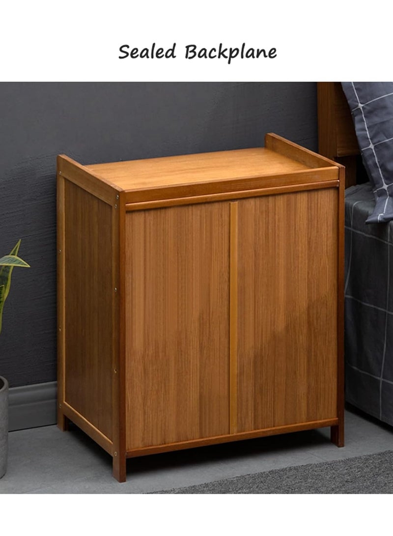 Generic Bedside Table Wooden Side Table Bedside Storage Cabinet with 1 Drawer and 1 Movable Door Storage Layer for Bedroom Living Room Office (42*31*50CM)  - Image 5