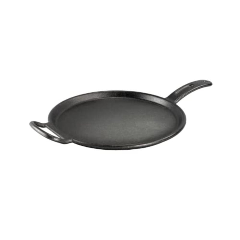 BOLD 12 Inch Seasoned Cast Iron Griddle, Design-Forward Cookware, Black - Image 1