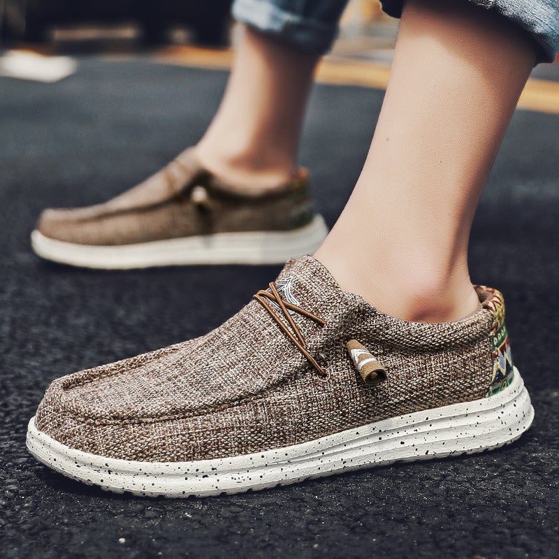 Couple Dude Loafers Trendy Casual Shoes Men'S Canvas Shoes Set Foot Lazy Men'S Slip-On Women'S Shoes - Image 4