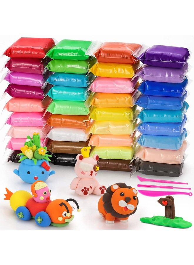 CiaraQ Modeling Clay Kit 36 Colors Air Dry Ultra Light Clay Safe & Nontoxic Great Gift For Kids. - Image 1