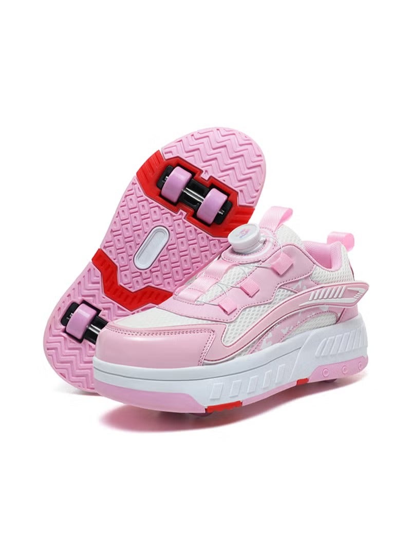 XiuWoo Kids Roller Skate Shoes Fashion With Four Wheels Sport Sneaker Outdoor for Kids For Boys Girls - Image 1