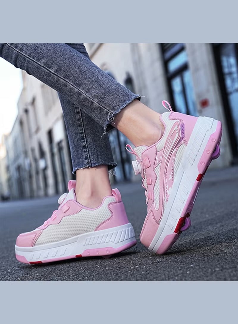 XiuWoo Kids Roller Skate Shoes Fashion With Four Wheels Sport Sneaker Outdoor for Kids For Boys Girls - Image 3