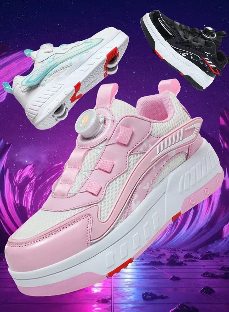 XiuWoo Kids Roller Skate Shoes Fashion With Four Wheels Sport Sneaker Outdoor for Kids For Boys Girls - Image 5