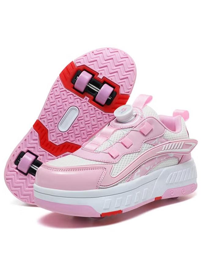 XiuWoo Kids Roller Skate Shoes Fashion With Four Wheels Sport Sneaker Outdoor for Kids For Boys Girls - Image 1