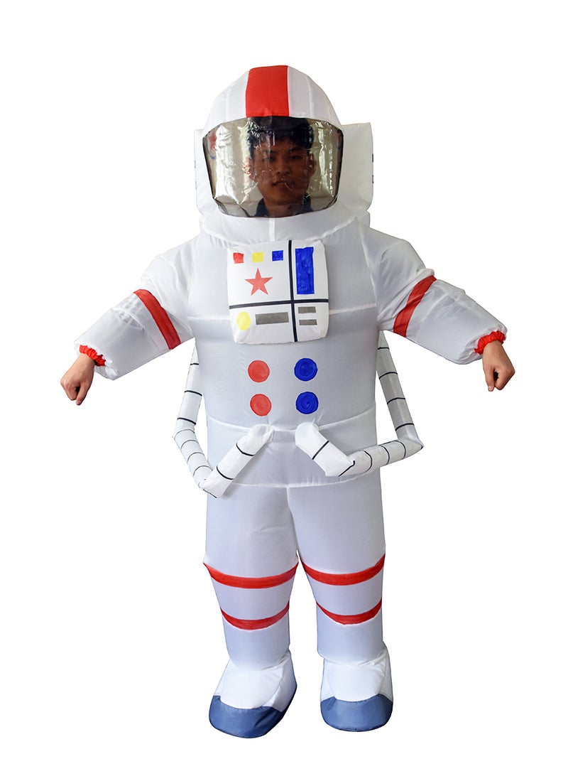 Astronaut Shape Inflatable Costume for Festival include a Blower and Battery Case,Space Man Costume for Dress Up Party,Funny Blow up Pretend Toy Costume for Party Suitable 150-195cm Height - Image 1