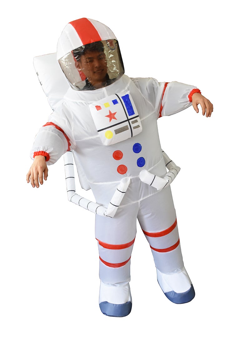 Astronaut Shape Inflatable Costume for Festival include a Blower and Battery Case,Space Man Costume for Dress Up Party,Funny Blow up Pretend Toy Costume for Party Suitable 150-195cm Height - Image 2