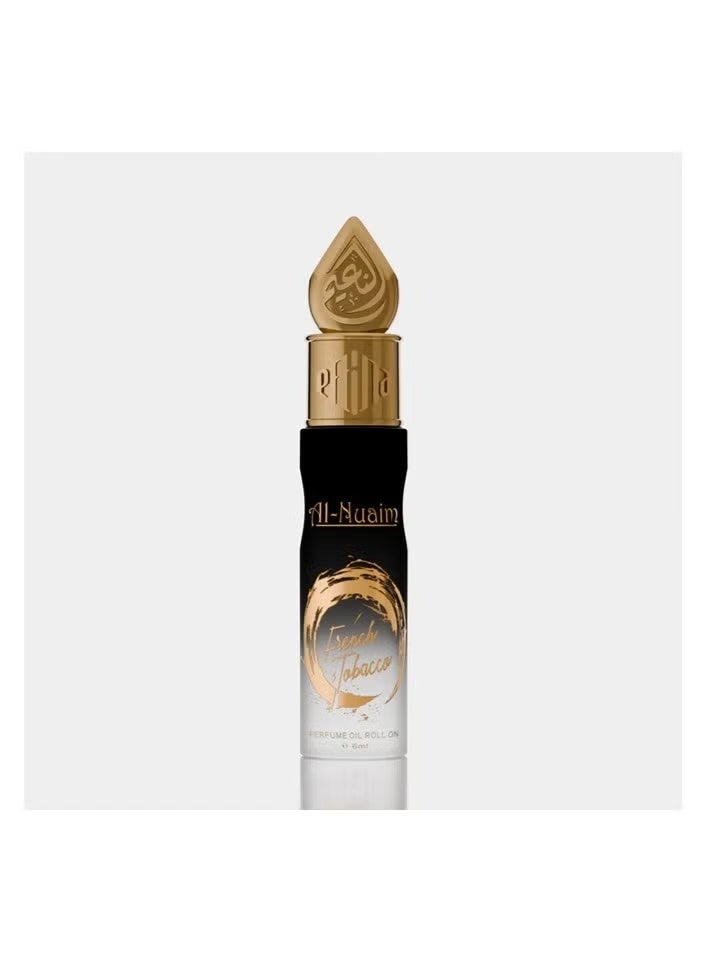 أل نواعم عطر النعيم برائحة التبغ الفرنسي، رول أون 6 مل | زيت عطري مركز للجنسين، خالٍ من الكحول | عطر دافئ، دخاني، وخشبي يدوم طويلاً للرجال والنساء | حجم مناسب للجيب - Image 2