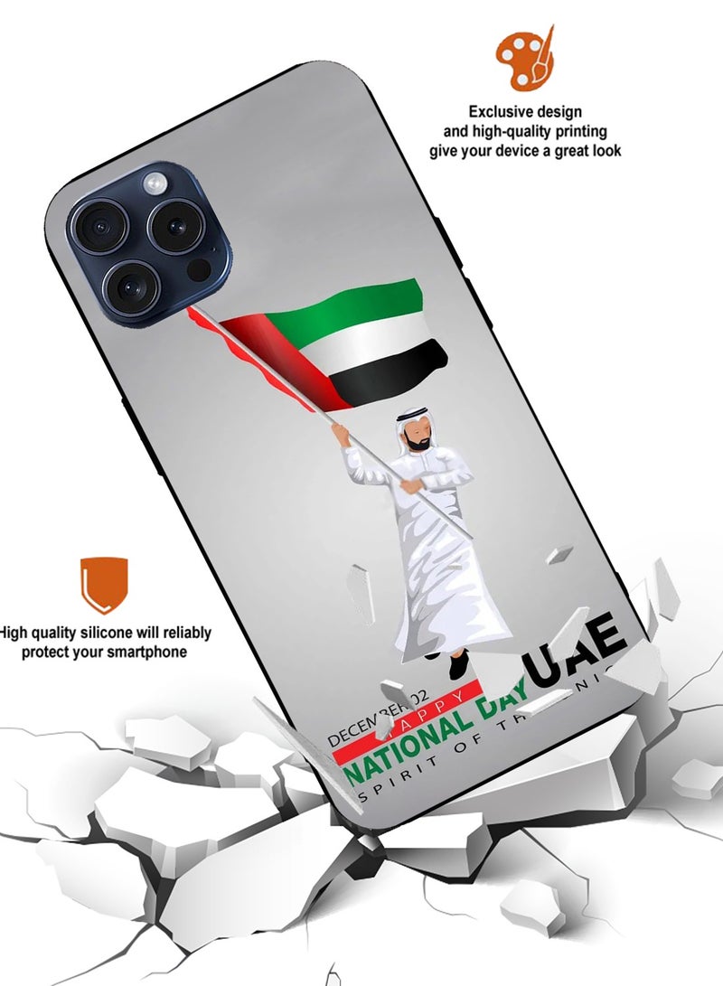 Service Zone Protective Mobile Back Cover Happy UAE National Day For iPhone 15 Pro Max - Image 3